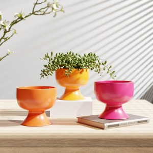 Kreatif Jangkung supa Pot Desktop Keramik Pot Kembang