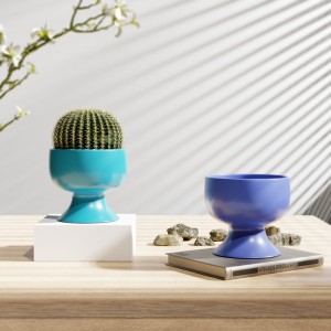 Creative Tall Mushroom Pot Desktop Ceramic Paj lauj kaub