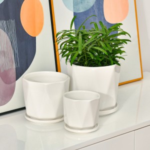 Wholesale Octagon Ceramic Plant Pots