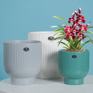 Vaso di fiori nordici moderni per piante grasse Vasi per piante in ceramica grandi con fori di drenaggio