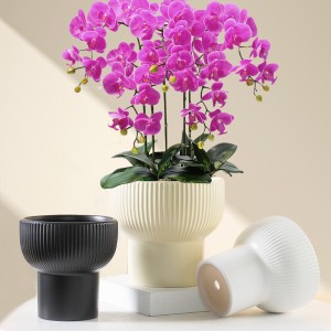 White Creative Tall Mushroom Flower Pot ຂາຍສົ່ງຂາຍຍ່ອຍ