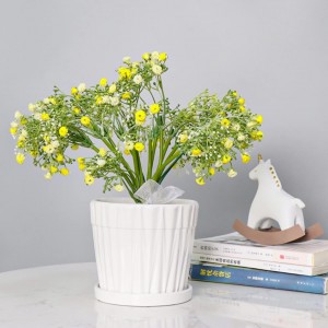 Flower pot ceramic wholesale Amazon white large simple creative desktop flower pot wholesale