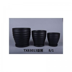 Cheap wholesale black succulent pot ceramic garden pot maker