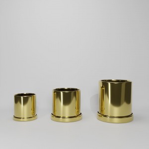 OEM Custom sized ceramic flowerpots for sale cheap flowerpots for sale gold flowerpots concrete molds