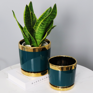 OEM nordic ceramic succulent flower pot nga glazed ceramic flower pot set sa 3set garden planter pot