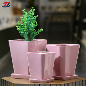 OEM kleiner Mini-süßer koreanischer Massen-Günstig-Großhandelsgarten-Keramik-Keramik-Blumentopf
