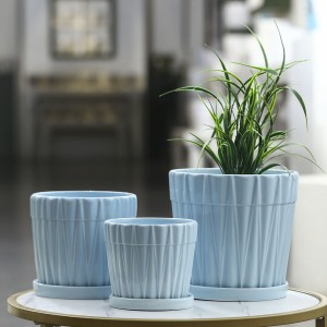 OEM Matte origami style ceramic flowerpot Interior decoration cheap flower pot succulent flower pot
