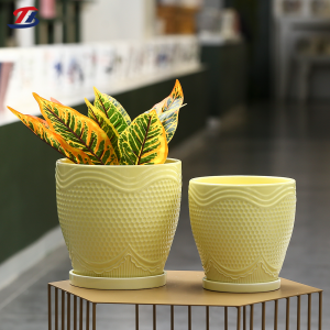 Vasos de flores personalizados de cerâmica vitrificada nórdica OEM