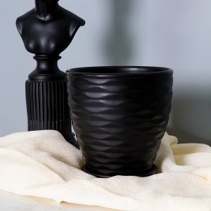 Maceta de cerámica con soporte grande minimalista europeo