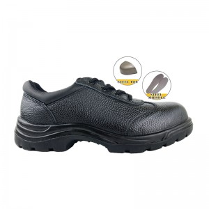 Zapatos de trabajo de seguridad clásicos de 4 pulgadas con punta de acero y placa de acero