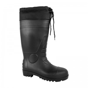 CE Winter PVC Safety Rain Boots karo Steel Toe lan Midsole