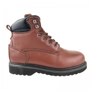 6-дюймові коричневі захисні черевики Goodyear зі сталевим носком і пластиною