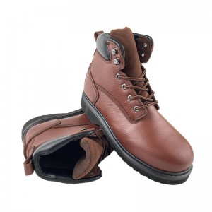 6 Inch Brown Goodyear Safety Shoes le Steel Toe le poleiti