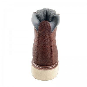 Кафяви защитни кожени обувки Goodyear Welt със стоманени пръсти и междинна подметка