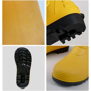 أعلى قطع الصلب اصبع القدم كاب PVC أحذية المطر بوتاس دي Lluvia