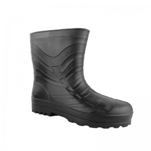 Mens Black Rain boots ankle Waterproof Wide Width Boots
