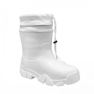 Slip-Resistant EVA Winter Boots nga adunay Tela nga White Chef Boots