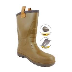 CE Certificate Winter PVC Rigger Boots na may Steel Toe at Midsole