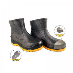 Бага тайралттай, ган хуруутай, дунд ултай, хөнгөн PVC хамгаалалтын борооны гутал