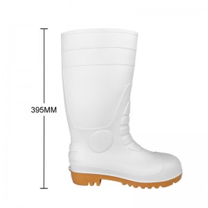 CE Food Industry ស្បែកជើង PVC Rain Boots with Steel Toe and Midsole