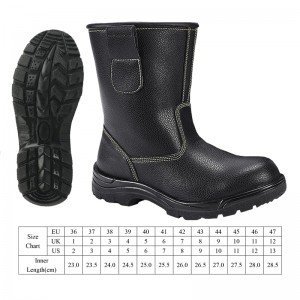 10 tums Oilfield Safety Leather Boots med ståltå och mellansula