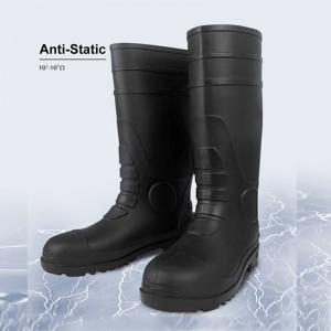 CE ASTM AS/NZS PVC Անվտանգության անձրևային կոշիկներ՝ պողպատե ծայրով և միջնատակով