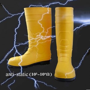 Top Cut Steel Toe Cap PVC Rain Boots Botas De Lluvia
