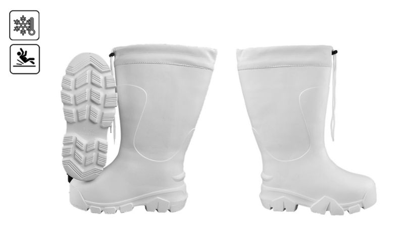 Սպիտակ թեթև EVA անձրևային կոշիկներ նորով: