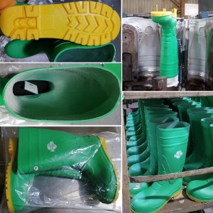 ASTM քիմիական դիմացկուն PVC անվտանգության կոշիկներ՝ պողպատե ծայրով և միջնատակով