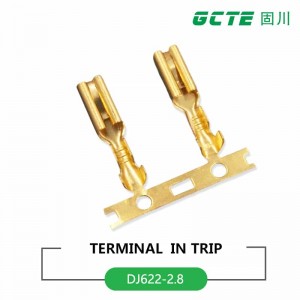2.8 Female Terminal In Roll Dj622-2.8 Horizontal Terminal Reel Brass Acid Pickling Terminal Roll