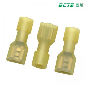 FDFN5.5 manufacturer best price Bullet Type Fully Insulated Nylon Quick Brass Cable Wire Connector 4-6mm2 12-10AWG FDFN Plug