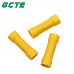 Brass Vinyl Butt connectors Insulated terminal yellow color BV5.5
