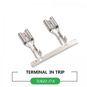 7.8 female horizontal terminal reel brass tin plated terminal