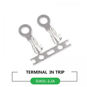M3 ring terminal horizontal roll crimp terminal brass tin plated terminal