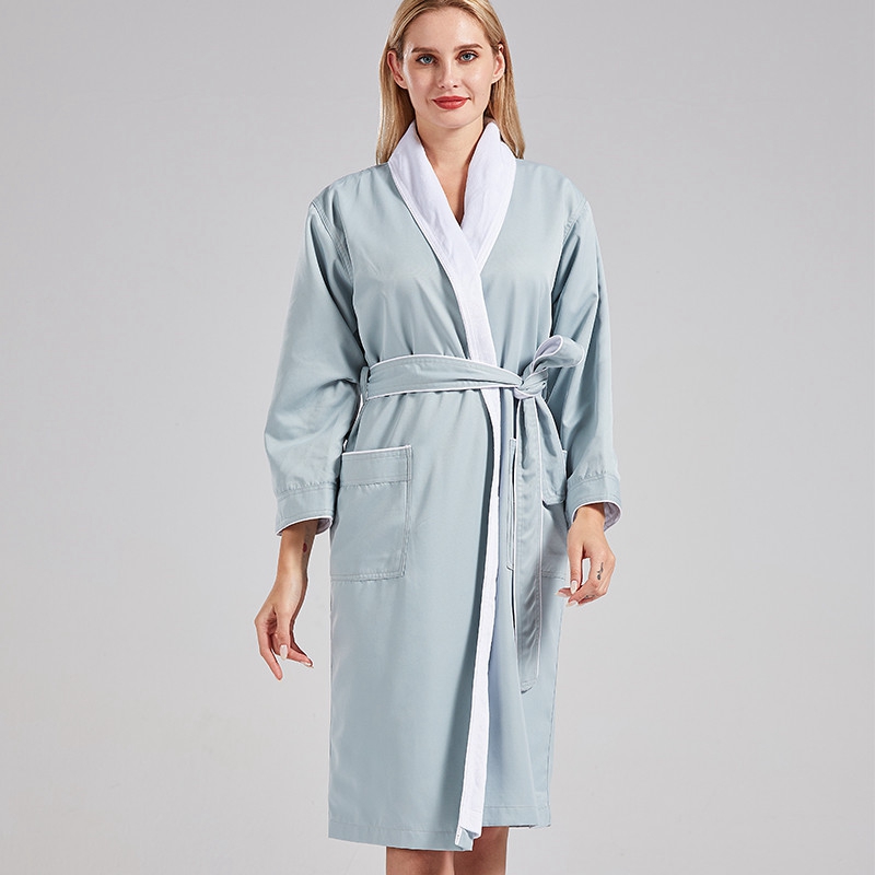 High-end Double-layer Luxury Five-star Adult Shawl Collar Hotel Bathrobe Featured Image