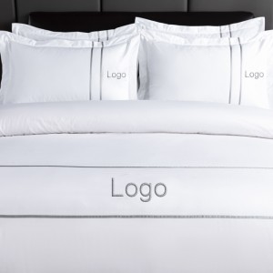 Set lenjerie de pat cu broderie pentru hotel de lux
