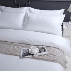 Set de lenjerie de pat din bumbac de înaltă calitate, cearșaf de pat cuvertură de pilota cu logo broderie