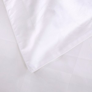 Set de lenjerie de pat pentru dormitor, clasic, lux, 100% bumbac, alb, jacquard