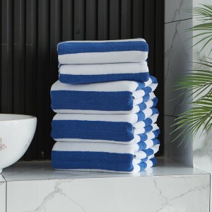 Wholesale Price Hotel Yarn Dyed Stripe Pool Towel Beach Towel