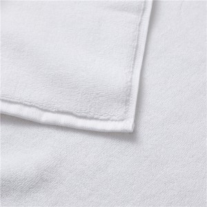 Supply Hotel High Quality White Cotton Absorb Water Liukumaton Jacquard Bath Mat