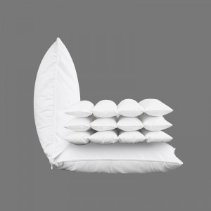Reguliuojamo aukščio pagalvė Penkių sluoksnių dizaino L formos ilga pagalvė su užtrauktuku