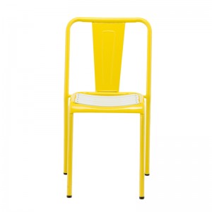 Outdoor Stacking Metal Dining Chair GA2401C-45ST ကို ပံ့ပိုးပေးသည်။