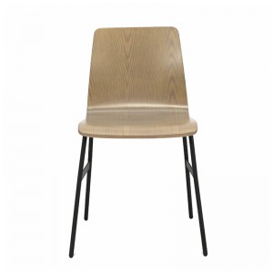 כיסא מתכת עכשווי עם מושב עץ GA3903C-45STW