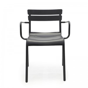Cena hurtowa Nowoczesne meble ogrodowe Metalowe krzesło kawowe do układania w stosy Stalowy fotel patio Metalowe krzesło