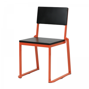 Chaise de salle à manger industrielle, chaise de salle à manger de restaurant, chaise à cadre métallique industriel, chaise de salle à manger en bois et métal