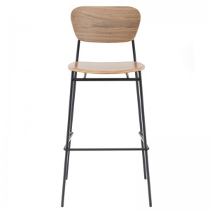 Bar Chair Stool ບ່ອນນັ່ງໄມ້ Metal Bar Chair Modern GA3901C-75STW