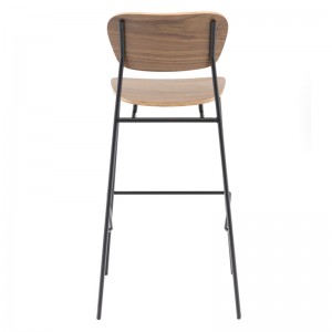 Krzesło barowe stołek drewniane siedzisko metalowe krzesło barowe nowoczesne GA3901C-75STW