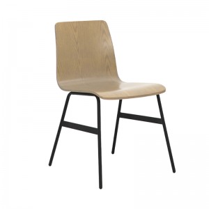 Contemporary Metal Chair with Wood Seat GA3903C-45STW