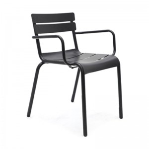 China wholesale metal Steel patio armchair Dining Chair Steel Outdoor Dining chair