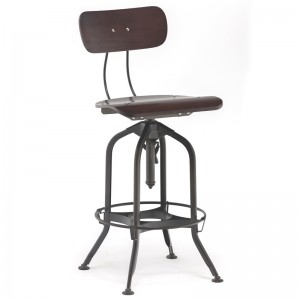 Wholesale Industrial Metal Bar Stool Height Adjustable Bar Stool Chair Vintage